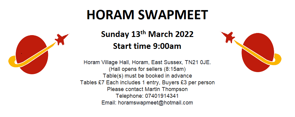 Details of Horam Swapmeet on 13th March. 1