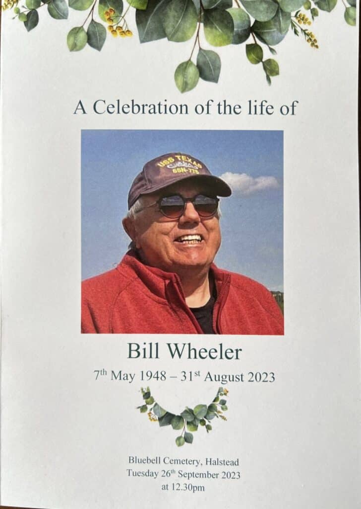 Bill Wheeler's Funeral. 2